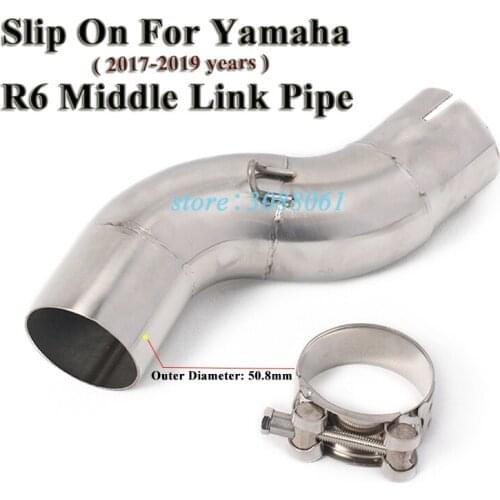 Slip On For Yamaha R6 YZF-R6 2017 2018 2019 Motorcycle Exhaust Muffler Escape Modified Stainless Steel Connect Middle Link Pipe