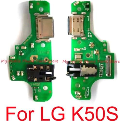 High Quality USB Charging Dock Port Board Microphone Plug Jack Flex Cable For LG K50S Headphnoe Jack Charge Flex Cable Parts