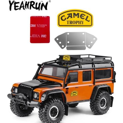 YEAHRUN Metal TRX4 Camel Trophy Badge LOGO Sticker for Traxxas TRX-4 D90 1/10 RC Crawler Car Parts