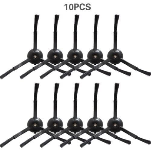 10 pieces for xiaomi Mi Roborock S50 S51 S55 robot vacuum cleaner spare parts side brush attachment black replacement side brush