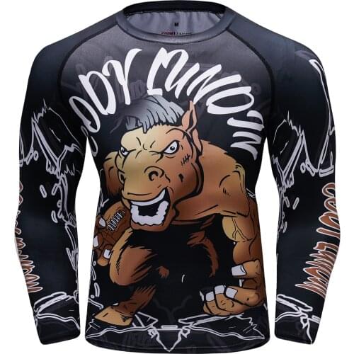 Factory Sportswear full sublimation rashguard men Long sleeve compression Shirts