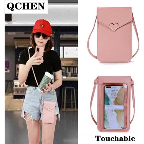 Women Bag For Phone 2020 Women Coin Purse fashion Cross Shoulder Transparent Bag For Girls Cute Phone Bag type Mobile Pouch 795