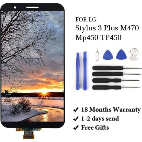 1Pcs For LG Stylus 3 Plus Lcd Display Touch Screen Panel Digitizer Assembly Replacement For LG M470 Mp450 TP450 LCD With OEM