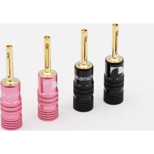 24K Gold plated Hot New Nakamichi Speaker cable Banana Plugs Connectors