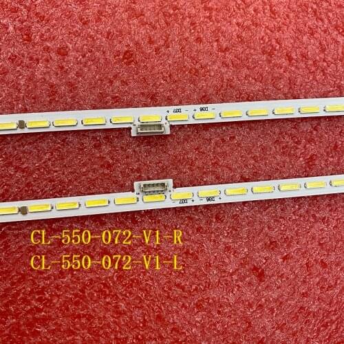 2pcs LED backlight strip for 55PUS7101 LK10024666-AO CL-550-072-V1-R L TPT550U2-EQLSJA.G EQLSHA.G