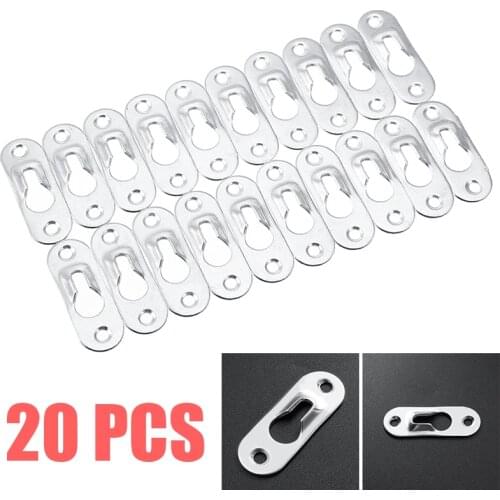 20Pcs/set 45*16mm Metal Keyhole Hanger Fasteners Picture Photo Frame Fasteners for Furnniture Cabinet