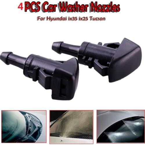 4Pcs Front Windshield Washer Jet Nozzle For Hyundai ix35 Tucson Accent Equus Sonata Solaris ix25