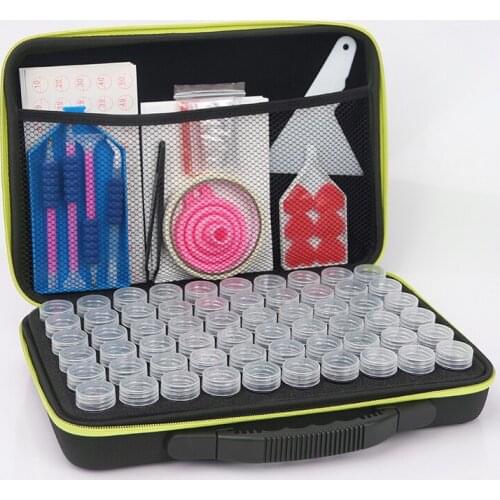 60Bottles Diamond Painting Storage Box Diamond Painting Accessories Tools Jewelry Bead Storage Jar Ring Sparkling rhinestones