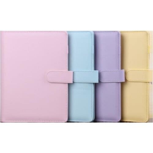 A6 New Vintage Notebook Binder Colorful Leather Notepad Cover Folder Stationery Supplies Simple Christmas Gift For Kids SN3751