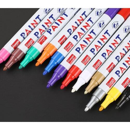 Acrylic Painter Epoxy Resin Drawing Pen Gold Leafing Point Pen Marker Acrylic Paint Metallic Permanent Marker For UV Resin Craft