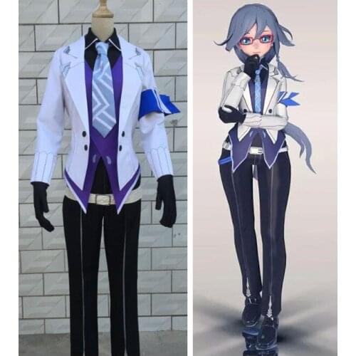 Anime! Honkai Impact 3 Version 2.3 Fu Hua Night Squire New Battlesuit Gothic Uniform Cosplay Costume Halloween Costume Free Ship