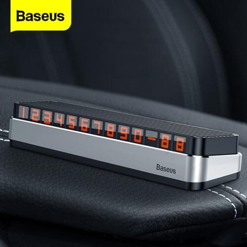 Baseus Car Temporary Parking Card Phone Holder Phone Number Card Luminous Telephone Number Parking Plate Car-styling Accessories