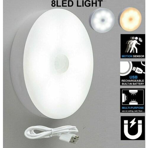 Wireless Motion Sensor Night Lights Bedroom Decor Light LED Detector Wall Decorative Lamp Staircase Closet Room Aisle Lighting