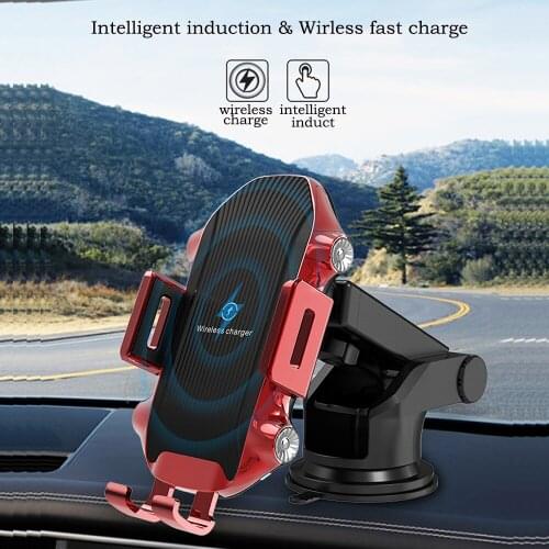 Wireless Charger Car Phone Holder Smart Sensor Auto shrink 15W Fast Charging Air Vent Mount Mobile Phone Stand Holder