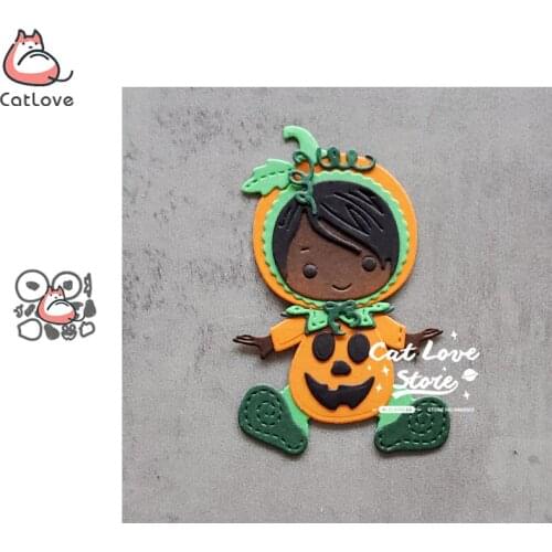 Catlove Pumpkin Halloween Baby Metal Cutting Dies Scrapbooking Stencil Die Cuts Card Making Craft Embossing New Dies For 2020