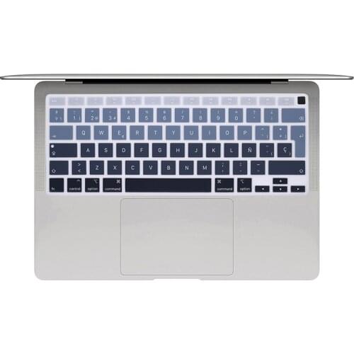 For MacBook Air 13 2020 Keyboard Cover EU Spanish Keypad Protector Skin for New Mac Book Air 13 with touch bar ID A2179 Ombre