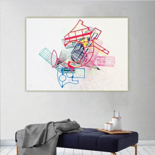 Frank Stella《The pen of hu》Canvas Art Oil Painting Minimalism Artwork Poster Picture Backdrop Wall Hanging Decor Home Decoration