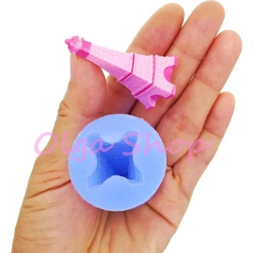 FYL791 44.0mm x 18.4mm 3D Tower Silicone Mold Fondant Cake Decoration Resin Art Miniaturesweets Doll House Food Safe