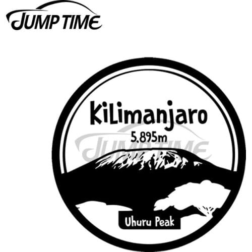 JumpTime 13 x 13cm Kilimanjaro Uhuru Peak Africa Highest Mountain Auto Bumper Window Car Stickers DIY Custom Printing Decals