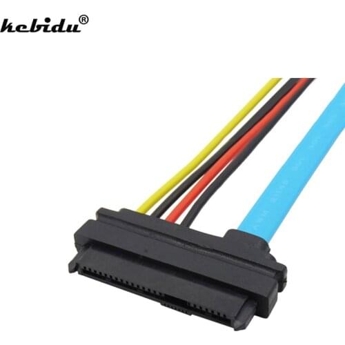Kebidu New For 7 Pin SATA Serial ATA to SAS 29 Pin Connector Cable & 4 Pin Power Cable Adapter Converter for Hard Disk Drive