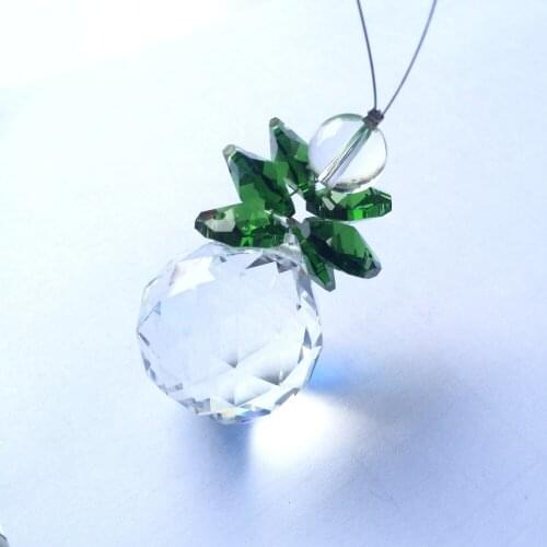 Beautiful K9 Crystal Suncatcher W Faceted Ball+Glass Beads Pendant For Chandelier Parts, Christmas Tree Hanging Drops Decoratio