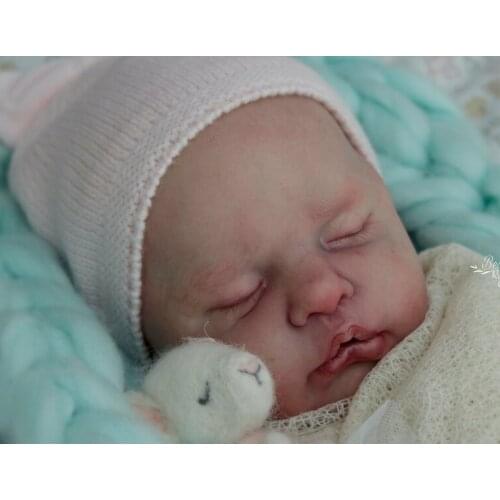 NPK 21inch Reborn Doll Kit Ruby Sleeping Baby Fresh Color Unfinished Doll Parts
