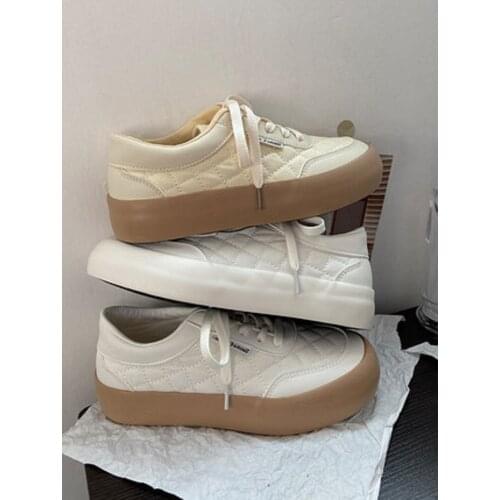 Summer womens white shoes, new niche design shoes, Japanese cute big toe shoes, thick-soled canvas shoes