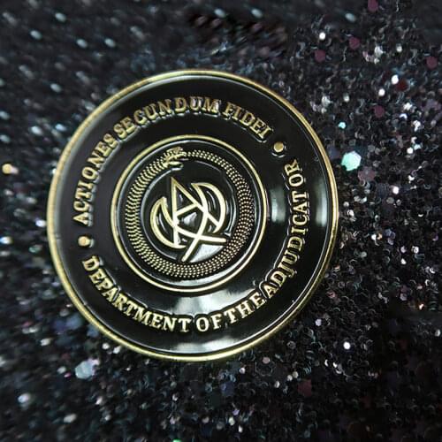 Moive John Wick Chapter3 Award Currency Cosplay Coin Unisex Metal Referee coin Adult Costume Prop Gift