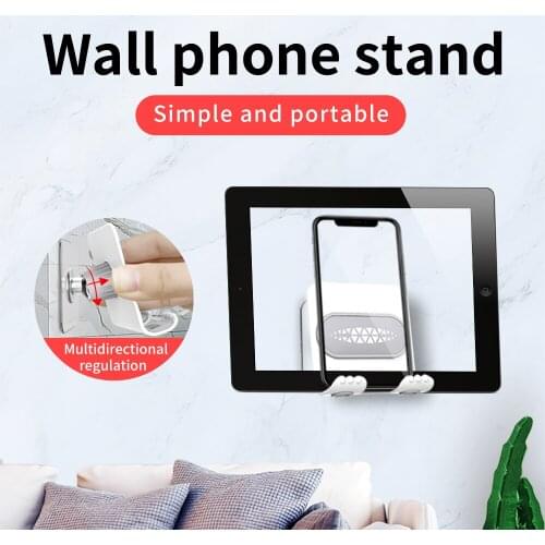 1pcs Mobile Phone Holder Stand For iPhone X 8 7 6 Wall Mount Holder Adhesive Stand for Samsung Phone Tablet Stand Mount Holder