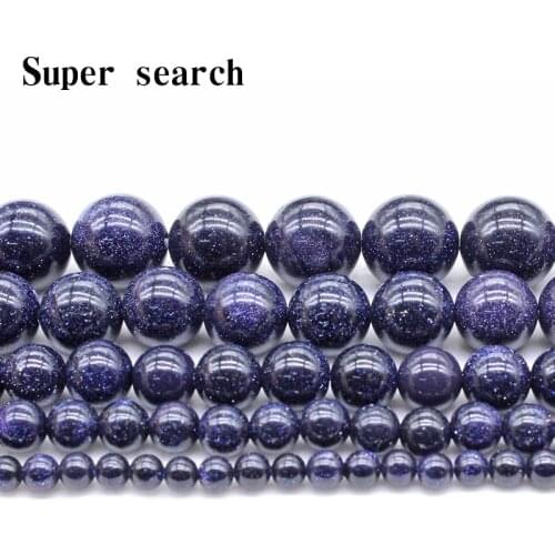 4-12mm Natural perles Galaxy Beads Sitara Stars Wholesale Beads Blue sand Sunstone Loose Beads For Jewelry Making DIY
