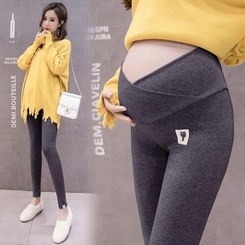 New Maternity Leggings Cotton Low Waist Skinny Pants For Pregnancy Women Belly Pregnancy Trousers Spring Autumn Pregnant Clothes