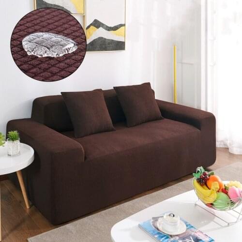 Solid Color Sofa Cover For Living Room Universal L Shape Couch Cover High Elastic Slipcover All Wrap Sofa Seat Cushion Cover