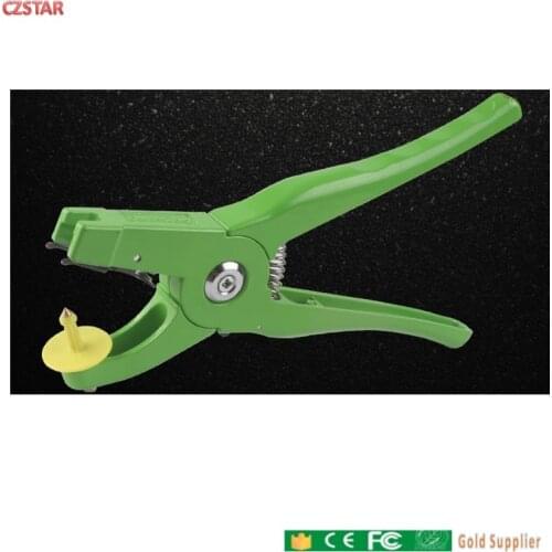 Ear tag pliers Animal Control Device Green Metal ear thorn tongs Swine Cow Sheep Rabbit Identification tool Free shipping