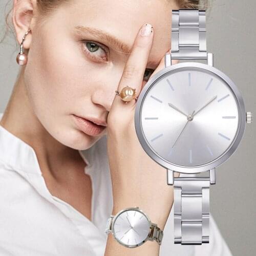 PLUOYO Womens Silver Watch