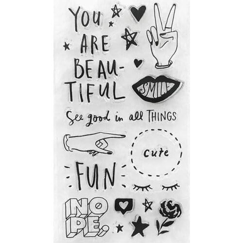 Transparent Clear Stamp for Scrapbooking Gesture Travel Cool Sentiments SS Creativity Paper Craft Dies Suppliers Cardmaking Kits