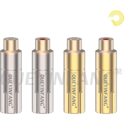QUEYINFANG High quality gold Plated RCA Connector RCA Female Plug Copper Gold Plating RCA Female Connector