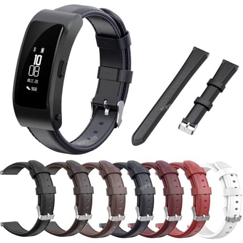 Strap For HUAWEI TalkBand B6 Bluetooth headset smart phone wristband 16mm Genuine Leather Bracelet band for Huawei Talkband B3