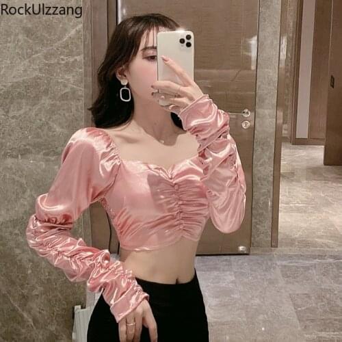 Шелковые блузки Rockulzzang China At AliExpress