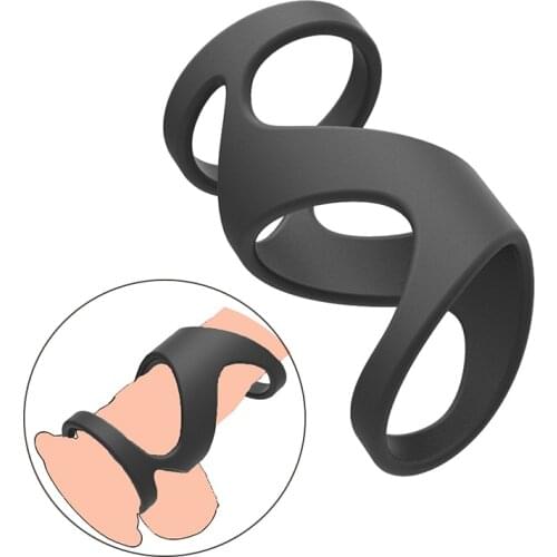 Silicone Penis Rings Male Delay Ejaculation Cock Ring Sex Toys for Men Penis Sleeve Cockring Erection Adult Products