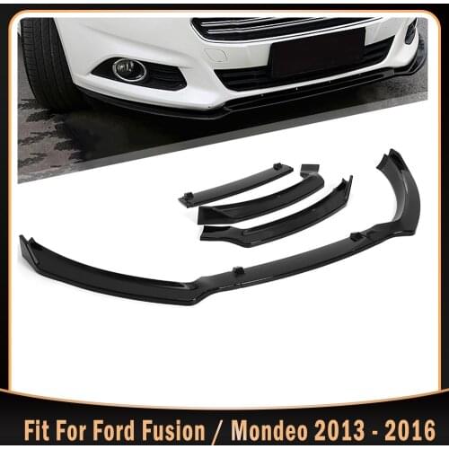 3PCS Car Front Bumper Splitter Lip Diffuser Spoiler Wing Body Kit Protector For Ford Fusion Mondeo 2013 - 2016 Matte Black