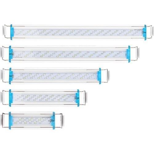 18-58cm Aquarium Light High Brightness Ultra-thin 3 Color Adjustable Bar Fish Tank Slim Clip Lamp Plant Grow Lighting US