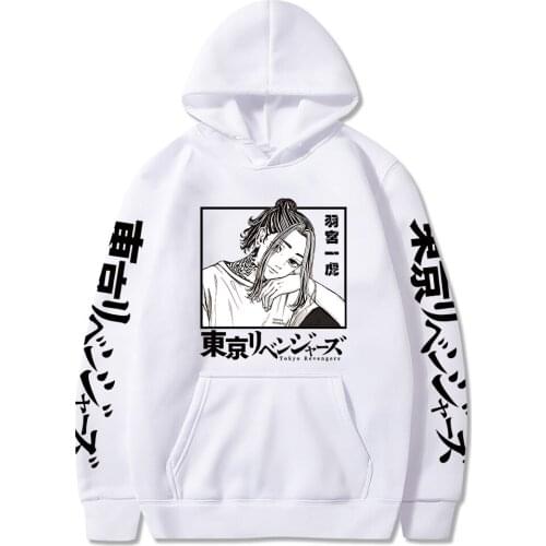 Anime Hanemiya Kazutora Tokyo Revengers Hoodies Streetwear Male Funny Manga Cool Men Print Winter Casual Oversized Sweatshirt