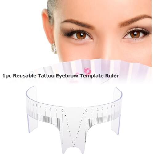 Prictice Stencil Shaper Ruler Reusable Eyebrows Stencil Template Tattoo Tool for Permanent Makeup