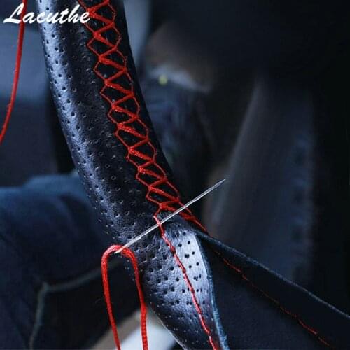 Universal Braid On The Steering Wheel Sew Microfiber Car Steering Wheel Cover To Cover The Entire Single Connector 38cm