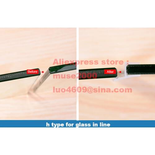 H Type silicone rubber glass seal strip 6 8 10 12 mm glass window screen seal Door View Room Outdoor balcony glass house waterpr