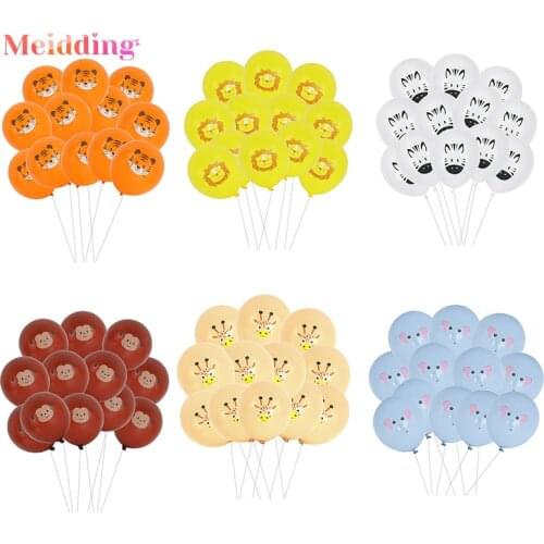 Cartoon Jungle Animal Farm Party Balloons Birthday Kids 1st Baby Shower Party Balloon Jungle Safari Decoration Baloon Supplies