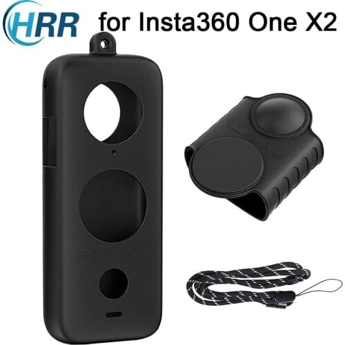 Protective Silicone Cover Case for Insta360 One X2 Action Camera, Shock-Proof Anti-Scratch Lens cap for Insta 360 One X2