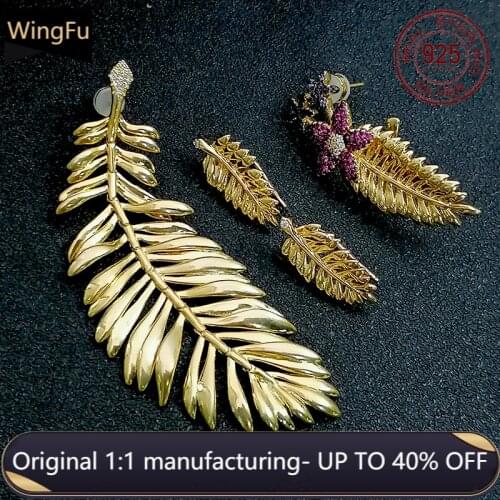 S925 Sterling Silver Womens Earrings Zircon Tropical Palm Leaf Earrings Drop Earrings Luxury Brand 1:1 Monaco Jewelry Gift