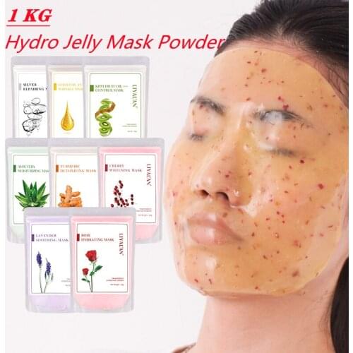 1KG Hydrojelly Collagen Facial Mask DIY Rose Gold Turmeric Peel-Off Soft Hydro Face Mask Powder Anti-Acne Beauty Salon Supply