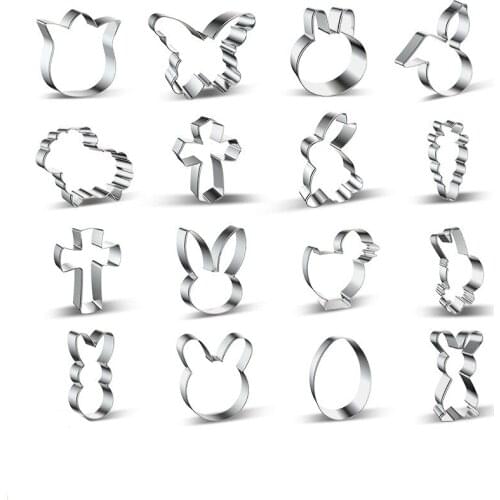1 Pc Stainless Steel Easter Themed Biscuit Mould Baking Tool Cookie Mould Kitchen Gadgets